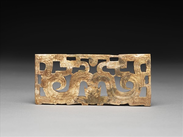 玉鏤空蛇紋飾件