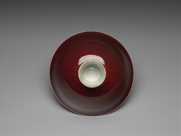 霽紅釉高足碗