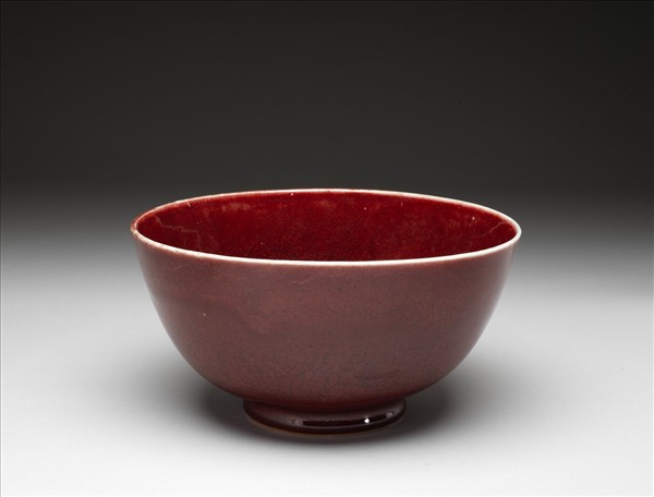 寶石紅釉碗