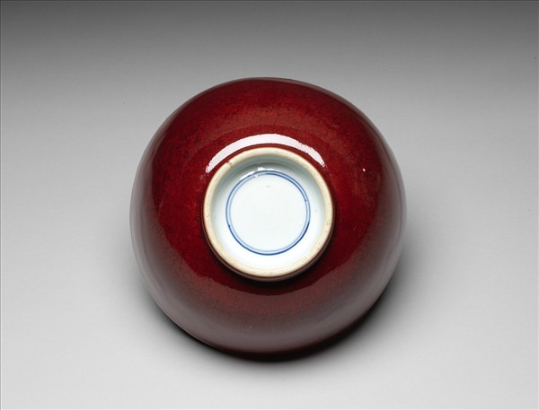 寶石紅釉碗