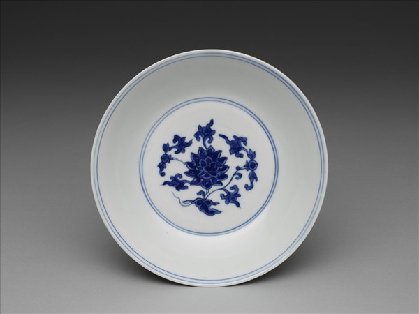 青花花果碟