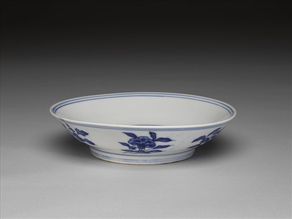 青花花果碟