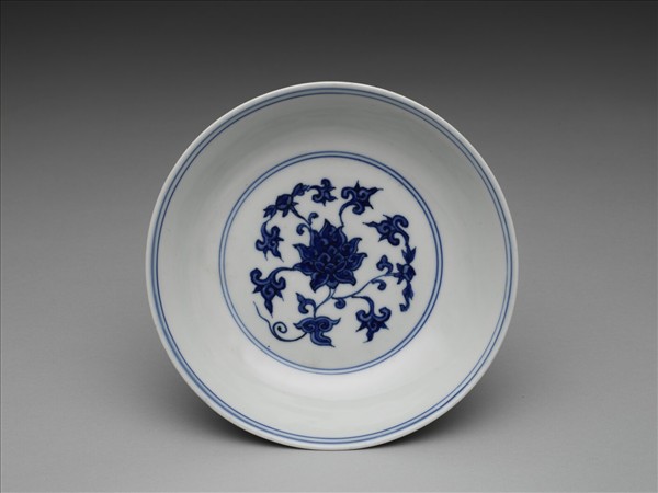 青花花果碟