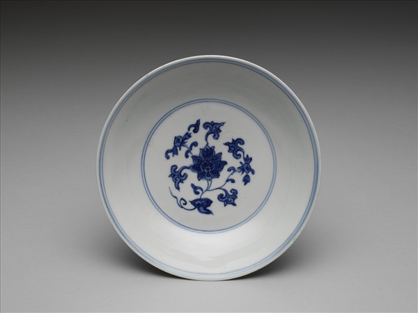 青花花果碟