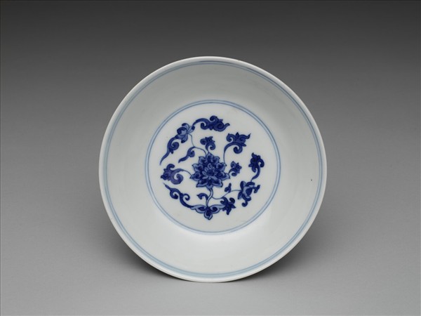 青花花果碟