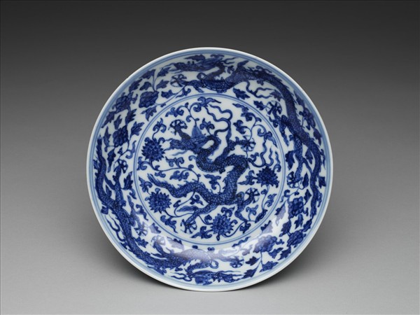 青花龍紋盤