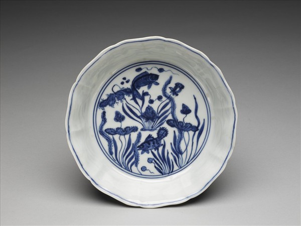 青花蓮塘魚藻花式洗