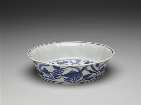 青花蓮塘魚藻花式洗