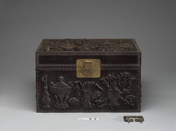 紫檀博古圖長方匣