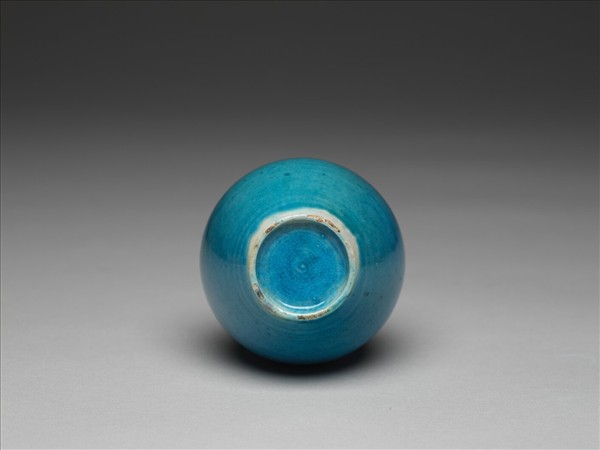 孔雀藍釉瓶