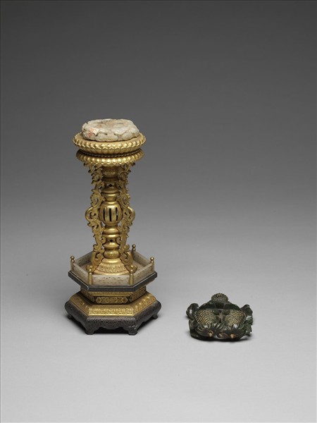 銅鍍金嵌玉八寶（魚寶）