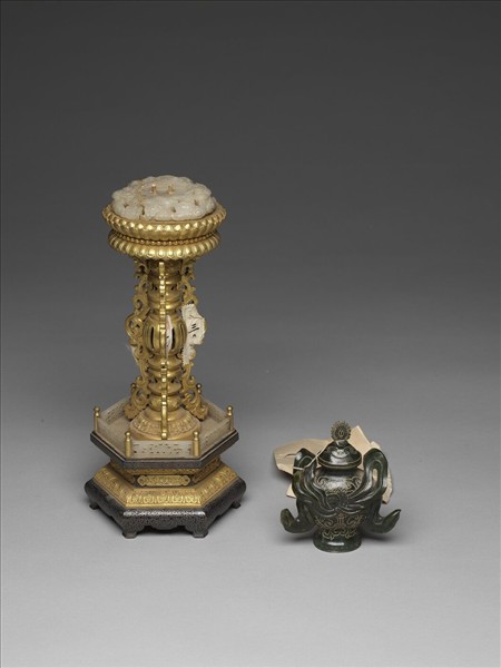 銅鍍金嵌玉八寶（寶瓶）