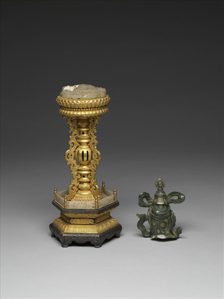 銅鍍金嵌玉八寶（寶傘）