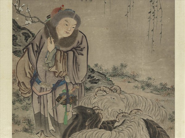 元人三陽開泰圖　軸