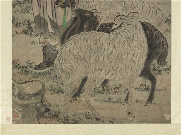 元人三陽開泰圖　軸