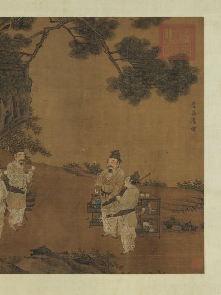 明唐寅鬪茶圖　軸