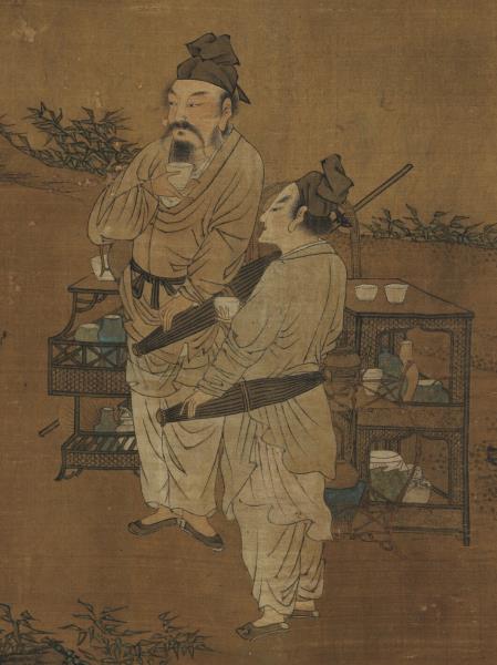 明唐寅鬪茶圖　軸