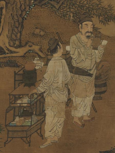 明唐寅鬪茶圖　軸