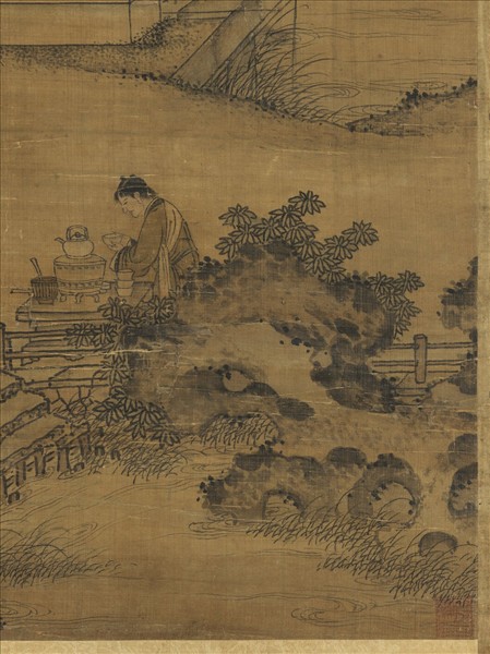 明郭純人物　軸