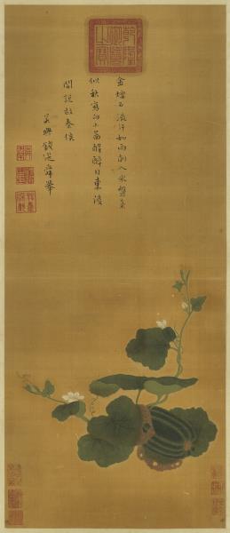 宋錢選秋瓜圖　軸