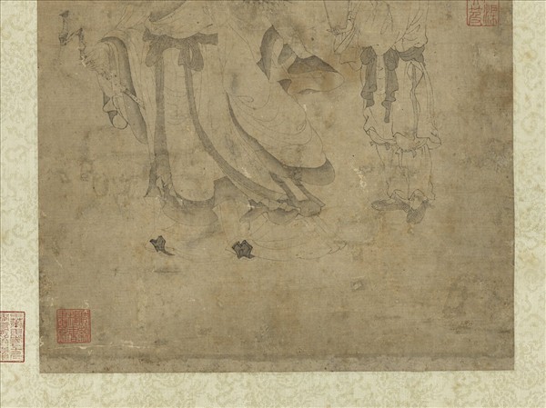 明唐寅採菊圖　軸