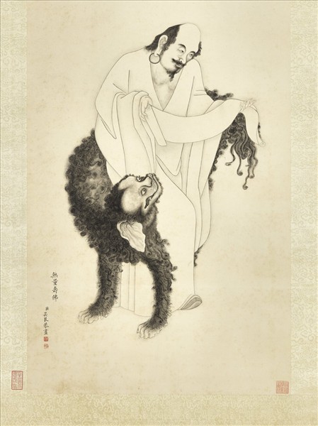 清吳艮無量壽佛　軸