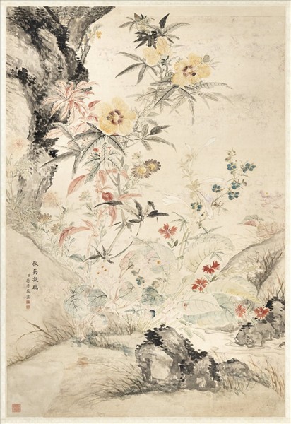 清蔣溥秋英凝瑞　軸