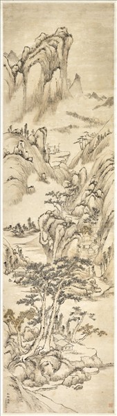 清董邦達秋林澄霽　軸