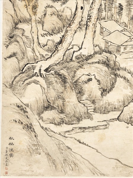 清董邦達秋林澄霽　軸