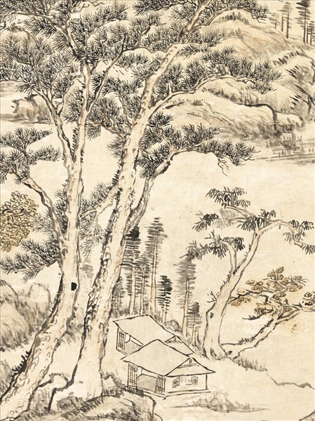 清董邦達秋林澄霽　軸