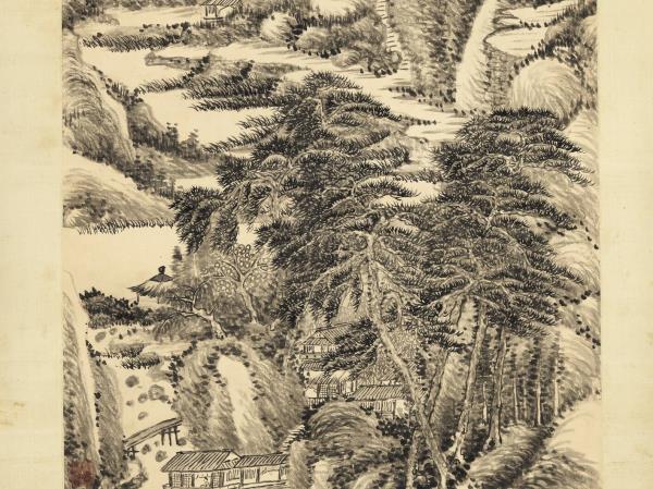 清董邦達仙館晴嵐　軸