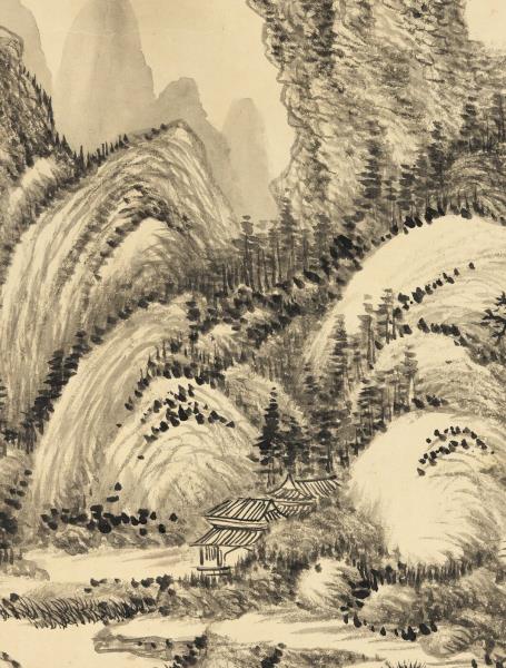 清董邦達仙館晴嵐　軸