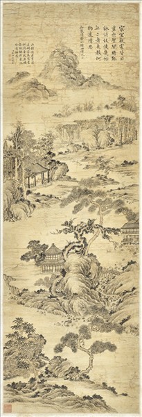 清董邦達清舒山館　軸