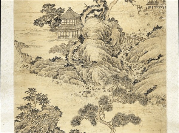 清董邦達清舒山館　軸