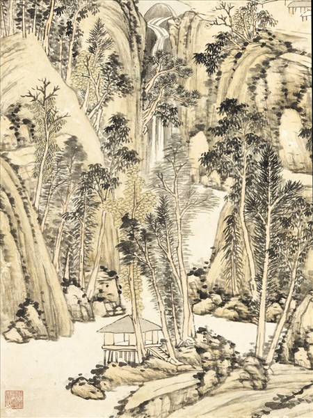 清弘旿幽壑鳴泉　軸