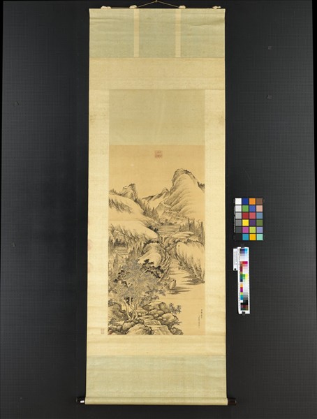 清錢維城畫雲峰蕭寺　軸