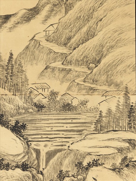 清錢維城畫雲峰蕭寺　軸