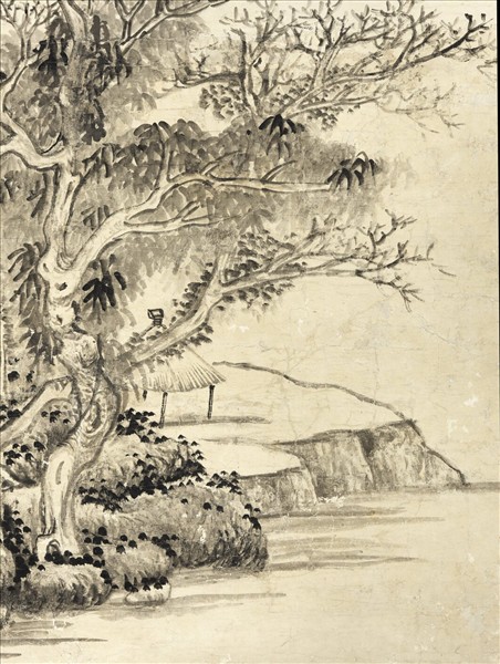 清錢維城秋溪飛瀑　軸