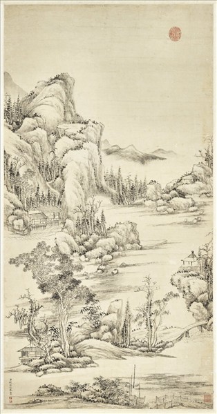 清錢維城漁汀秋霽　軸