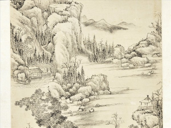 清錢維城漁汀秋霽　軸