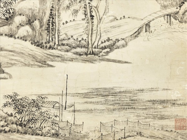 清錢維城漁汀秋霽　軸