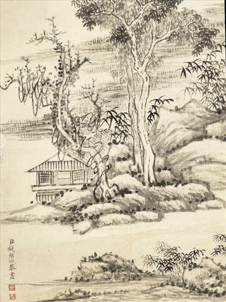 清錢維城漁汀秋霽　軸