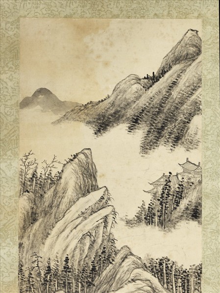 清錢維城雲壑鐘聲　軸