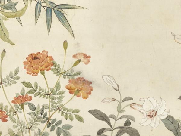 清關槐花卉圖　軸