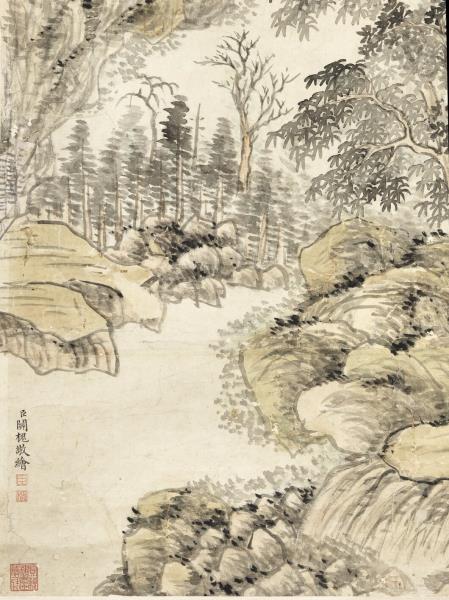 清關槐叢山古剎　軸