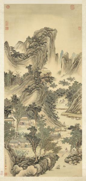 清永瑢竹溪銷夏　軸