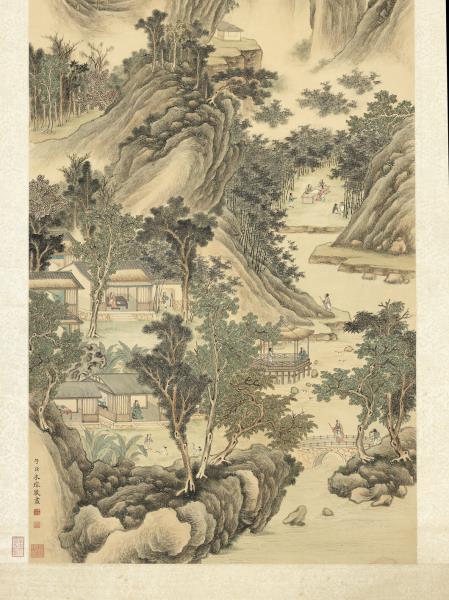 清永瑢竹溪銷夏　軸