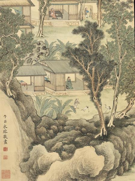 清永瑢竹溪銷夏　軸