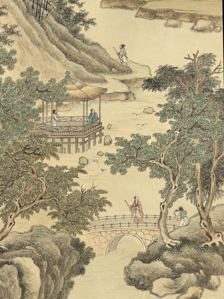 清永瑢竹溪銷夏　軸