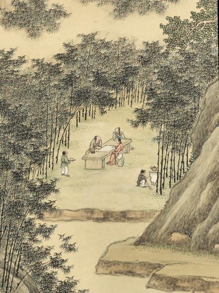 清永瑢竹溪銷夏　軸